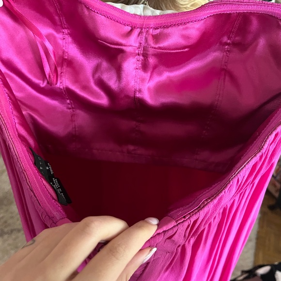 NWOT! Aidan Mattox Pearl Collar Silk Halter Evening Gown - Picture 2 of 4